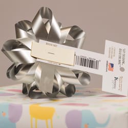 Hennessy Gift Wrap Repeat-A-Bow Silver Gift Bows