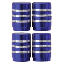 Custom Accessories Blue Valve Caps 4 pk