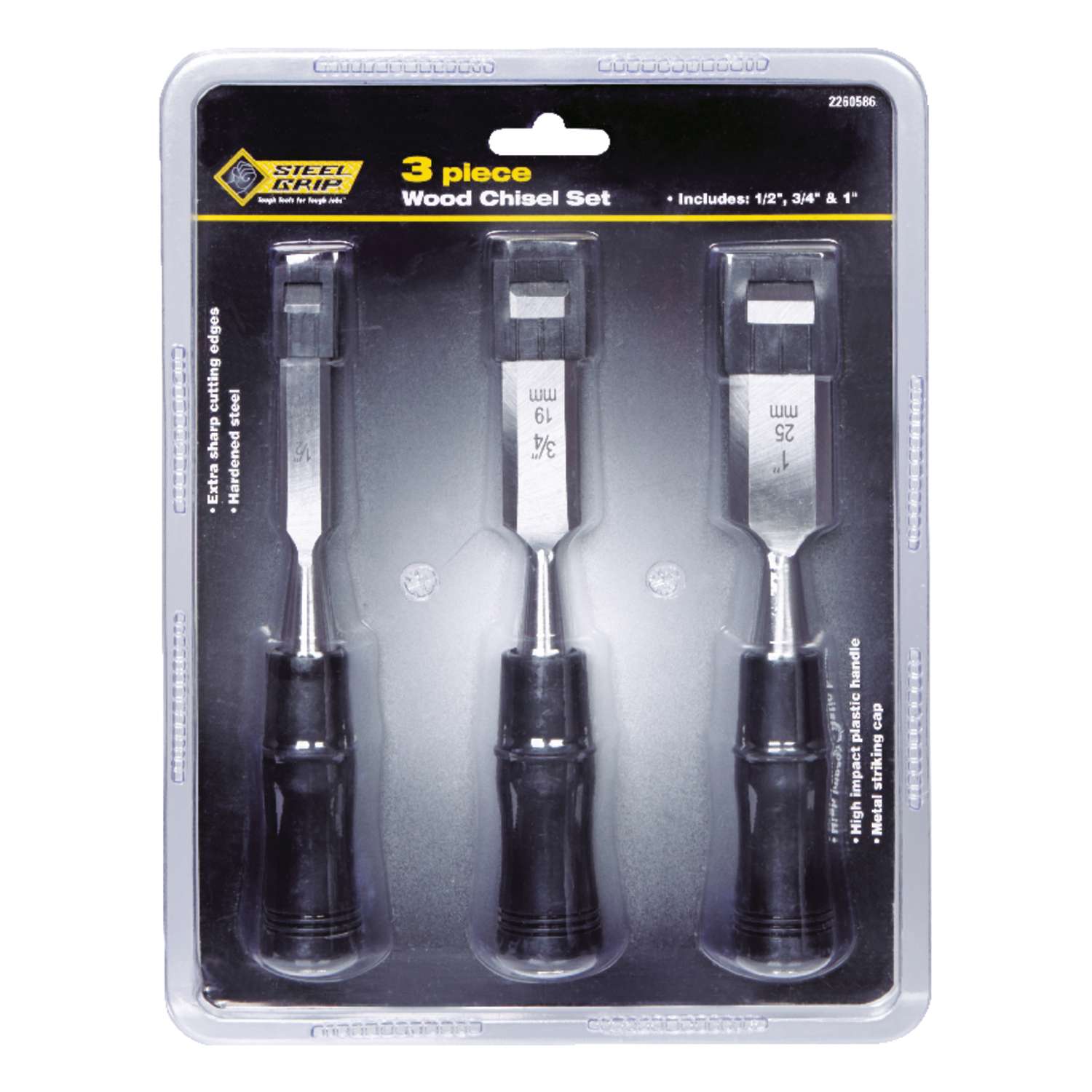 Steel Grip Wood Chisel Set 3 pk Ace Hardware
