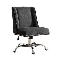 Linon Home Decor Gray Polyester Office Chair