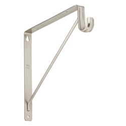 National Hardware 12.45 in. L X 0.28 in. D Satin Nickel Steel Closet Rod Bracket