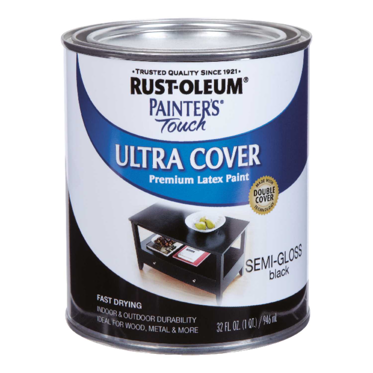 RustOleum Painters Touch Ultra Cover SemiGloss Black Paint Indoor and