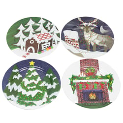 Chef Craft Multicolored Melamine Christmas Plate 13 in. D 1 pk