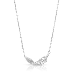 Montana Silversmiths Women's Turning Feather Silver Necklace Water Resistant