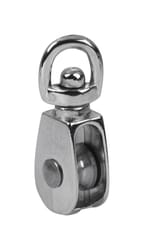 Baron 1 in. D Electro-Plated Iron Swivel Eye Single Eye Pulley