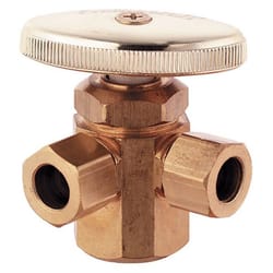 PlumbCraft 3/8 in. Compression in. X 3/8 in. Compression Brass 3-Way Valve