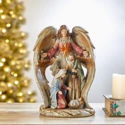 Glitzhome Multicolored Nativity Set Table Decor 10.75 in.