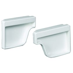 Amerimax 4.6 in. H X 2 in. W X 5 in. L White Vinyl K Gutter End Cap