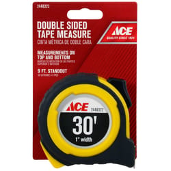 Ace 30 ft. L X 1 in. W Double Sided Tape Measure 1 pk