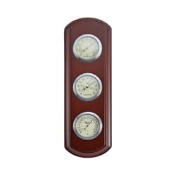 Taylor Wood Barometer/Hygrometer/Thermometer Wood Brown 14.37 in.