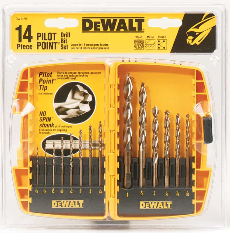 DeWalt Pilot Point Multi Size in. Dia. x Multi Sizes L Ferrous Oxide