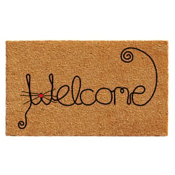 Home & More 1.42 ft. W X 2.42 ft. L Multi-color Kitty Curlicue Coir Door Mat