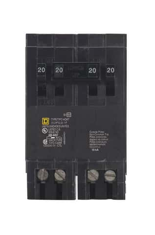 7- Combo DP20/2-SP20-2 Pole Square D Homeline Breakers