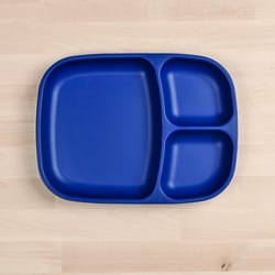 Re-Play Navy Blue Plastic/Polypropylene 3 Section Divided Plate 1 pk