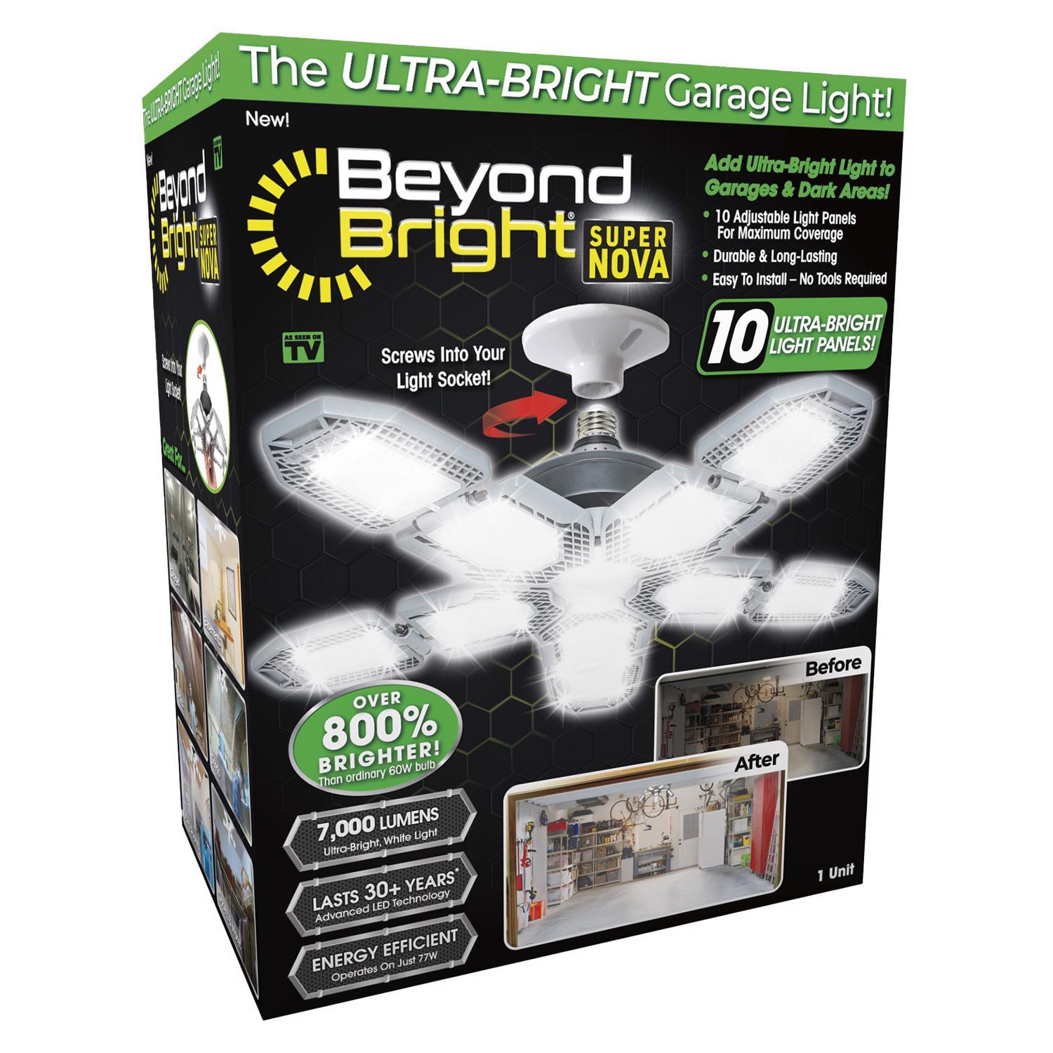 Beyond Bright Super Nova Garage LED Light Plastic Metal 1 pk