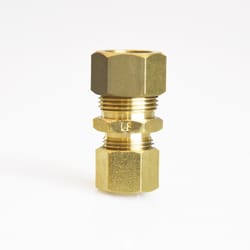 ATC 5/8 in. Compression X 1/2 in. D Compression Yellow Brass Union