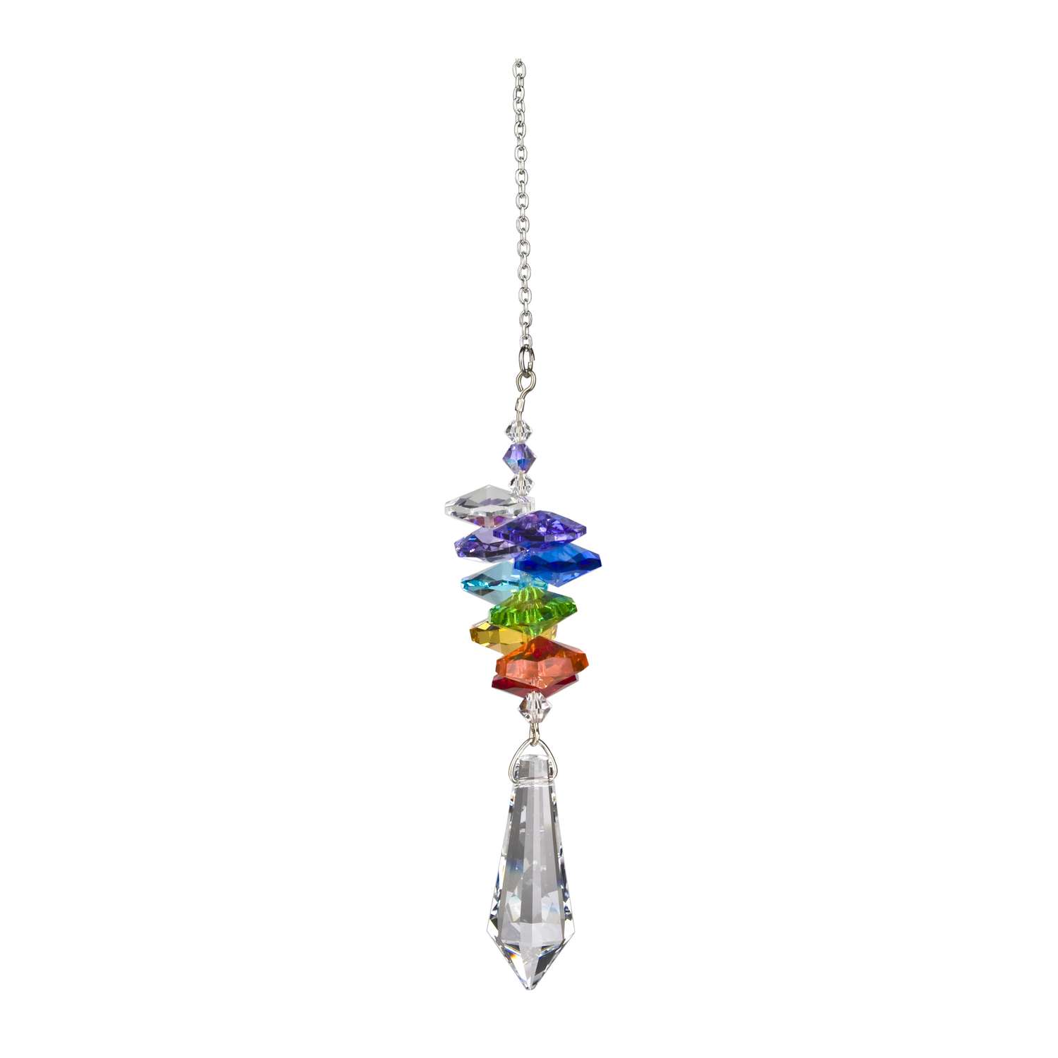 Woodstock Chimes Crystal Rainbow Cascade Crystal 4 in. Icle Wind Chime ...