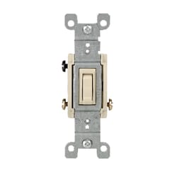 Leviton 15 amps Toggle Switch Ivory 1 pk