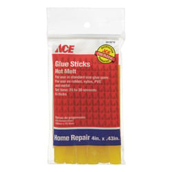 Ace .43 in. D X 4 in. L Extra Strength Glue Sticks Clear 6 pk