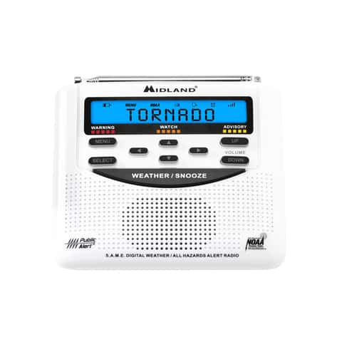 Midland White NOAA Weather Alert Radios Digital Battery Operated - Ace  Hardware