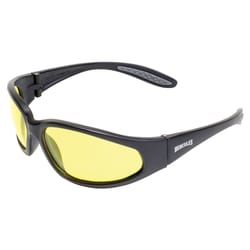 Hercules 1 Oval Frame Safety Sunglasses Yellow Lens Black Frame 1 pc