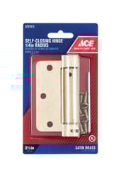 Ace 3.5 in. L Satin Brass Self Closing Hinge 1 pk