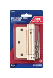 Ace 3.5 in. L Satin Brass Self Closing Hinge 1 pk