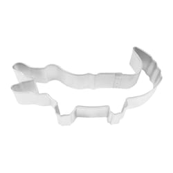 R&M International Corp 2 in. W X 5 in. L Alligator Cookie Cutter Silver 1 pc