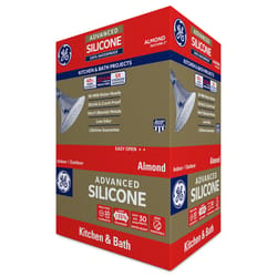 GE Advanced Almond Silicone 2 Kitchen and Bath Caulk Sealant 10.1 oz