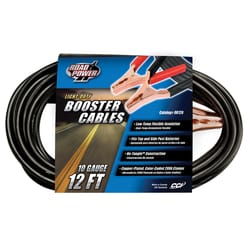 Coleman Cable 10 Ga. 12 ft. Booster Cable Top and Side Post