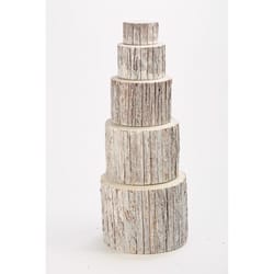 Tripar 12 in. H X 15-3/4 in. W X 15-3/4 in. L Natural Wood Bark Wrapped Risers