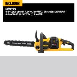 DEWALT 60V MAX DCCS670T1 16 in. 60 V Battery Chainsaw Kit (Battery & Charger)