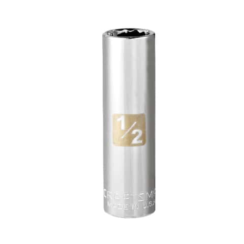 Craftsman SAE 12 Point Deep Socket, 1/2 in. X 3/8 in. Drive