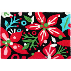 Jellybean Merry Little Christmas 20 in. W X 30 in. L Multi-Color Pattern Polyester Accent Rug