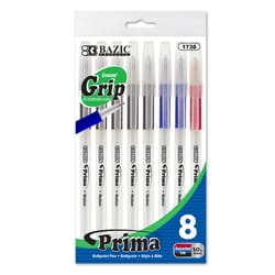 Bazic Products Prima Assorted Ball Point Pen 8 pk