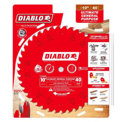 Diablo Ultimate GP 10 in. D X 5/8 in. TiCo Hi-Density Carbide Circular Saw Blade 40 teeth 1 pk