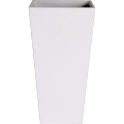 Novelty Artstone 19.5 in. H X 10.3 in. W X 10.3 in. D Resin Ella Tall Planter White