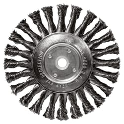 Century Drill & Tool 6 in. Knot Wire Wheel Brush Steel 9000 rpm 2 pc