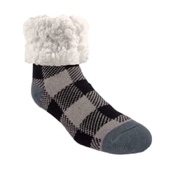 Pudus Unisex Lumberjack One Size Fits Most Slipper Socks Gray