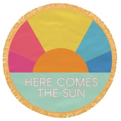 Juice Box Here Comes the Sun Round Beach Towel Fabric 1 pk