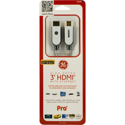 GE Pro 3 ft. L Audio-Video Cable HDMI