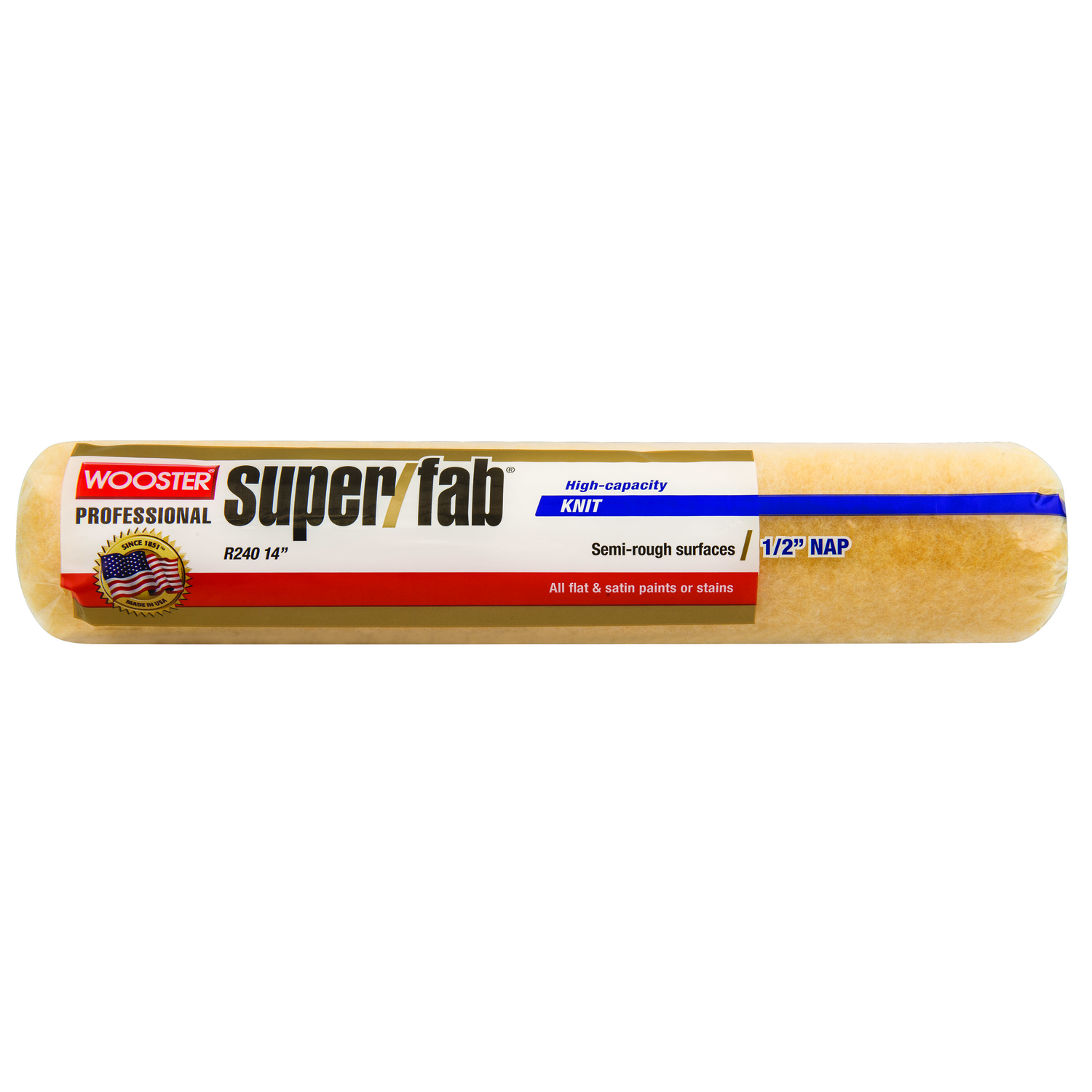Photos - Putty Knife / Painting Tool Wooster Super/Fab Knit 14 in. W X 1/2 in. Regular Paint Roller Cover 1 pk