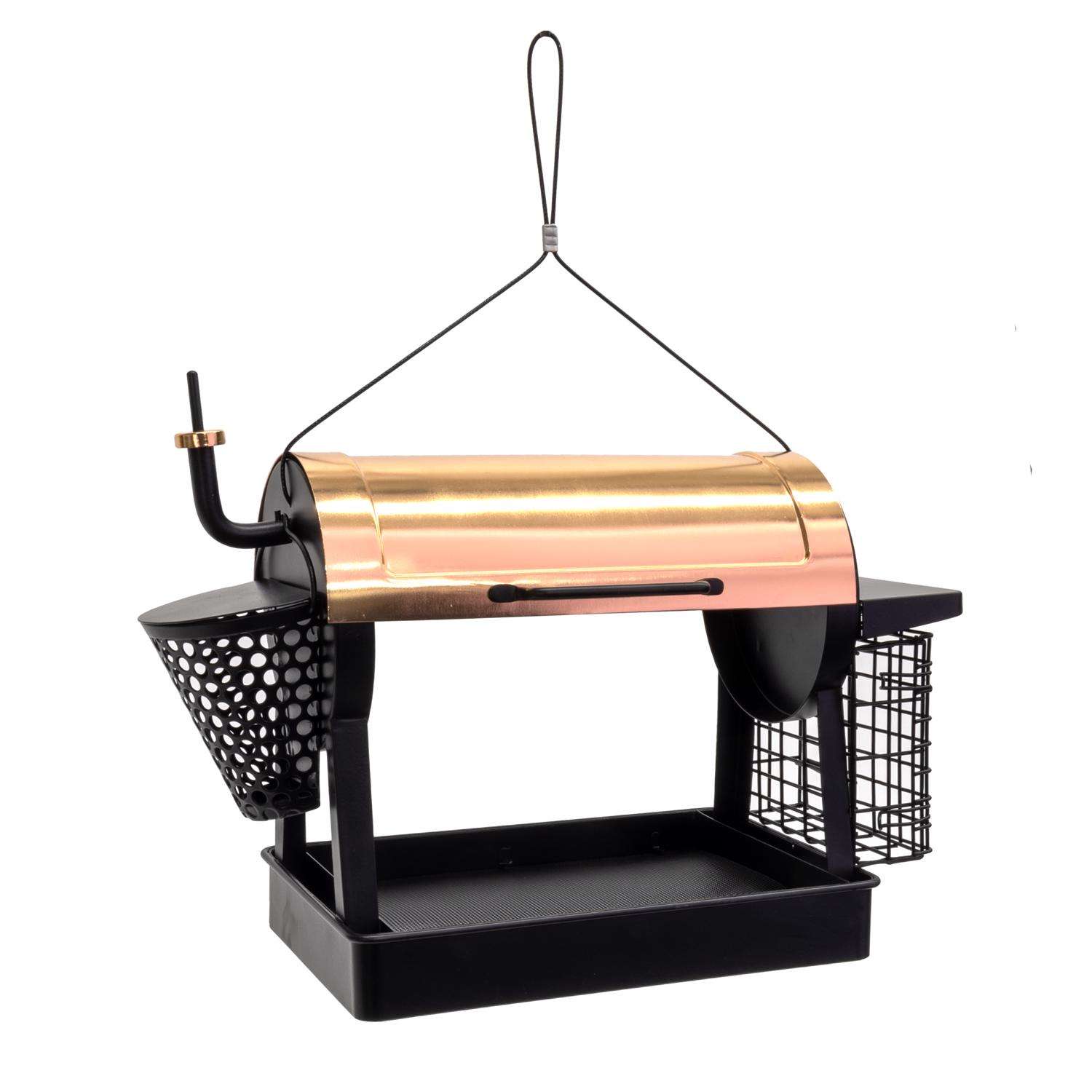 Woodlink 1.75 lb Metal 4in1 Smoker Grill Bird Feeder 2 ports Ace