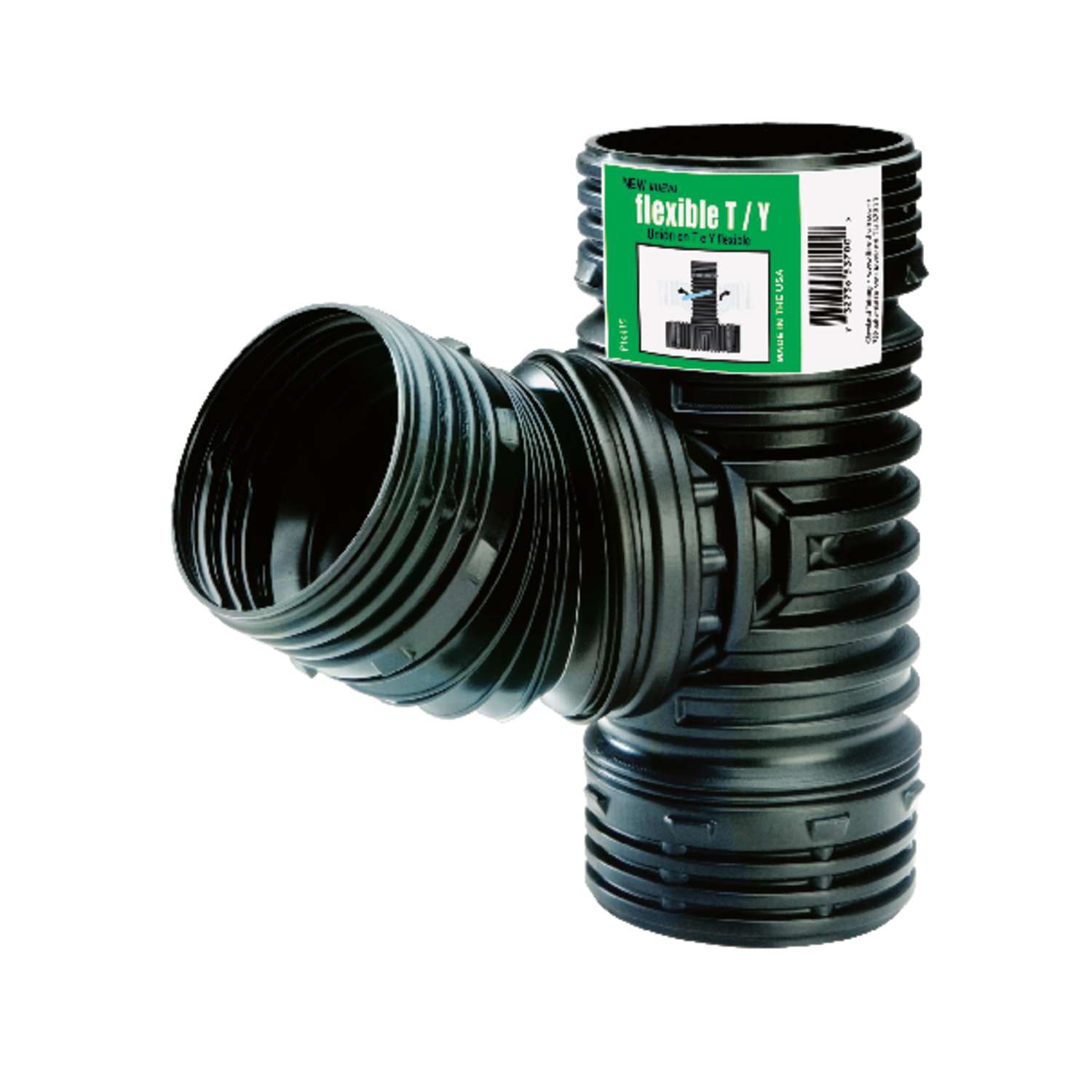 Flex-Drain 4 in. Snap T X 4 in. D Snap Polypropylene Combination Tee ...