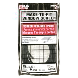 Prime-Line 0.25 in. D X 300 in. L Screen Spline