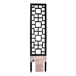 Mossify Tropical Squares 17 in. H X 4 in. W X 0.25 in. D Black Wood Planter Trellis