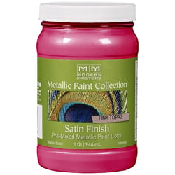 Modern Masters Satin Pink Topaz Water-Based Metallic Paint Exterior and Interior 32 qt