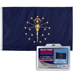 Valley Forge Indiana State Flag 36 in. H X 60 in. W