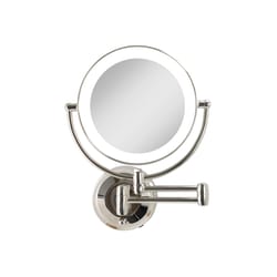 Zadro Next Generation 9 in. H X 9 in. W Wall Mount Double Sided Makeup Mirror Polished Nickel