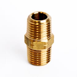 ATC 1/4 in. MPT X 1/4 in. D MPT Yellow Brass Hex Nipple